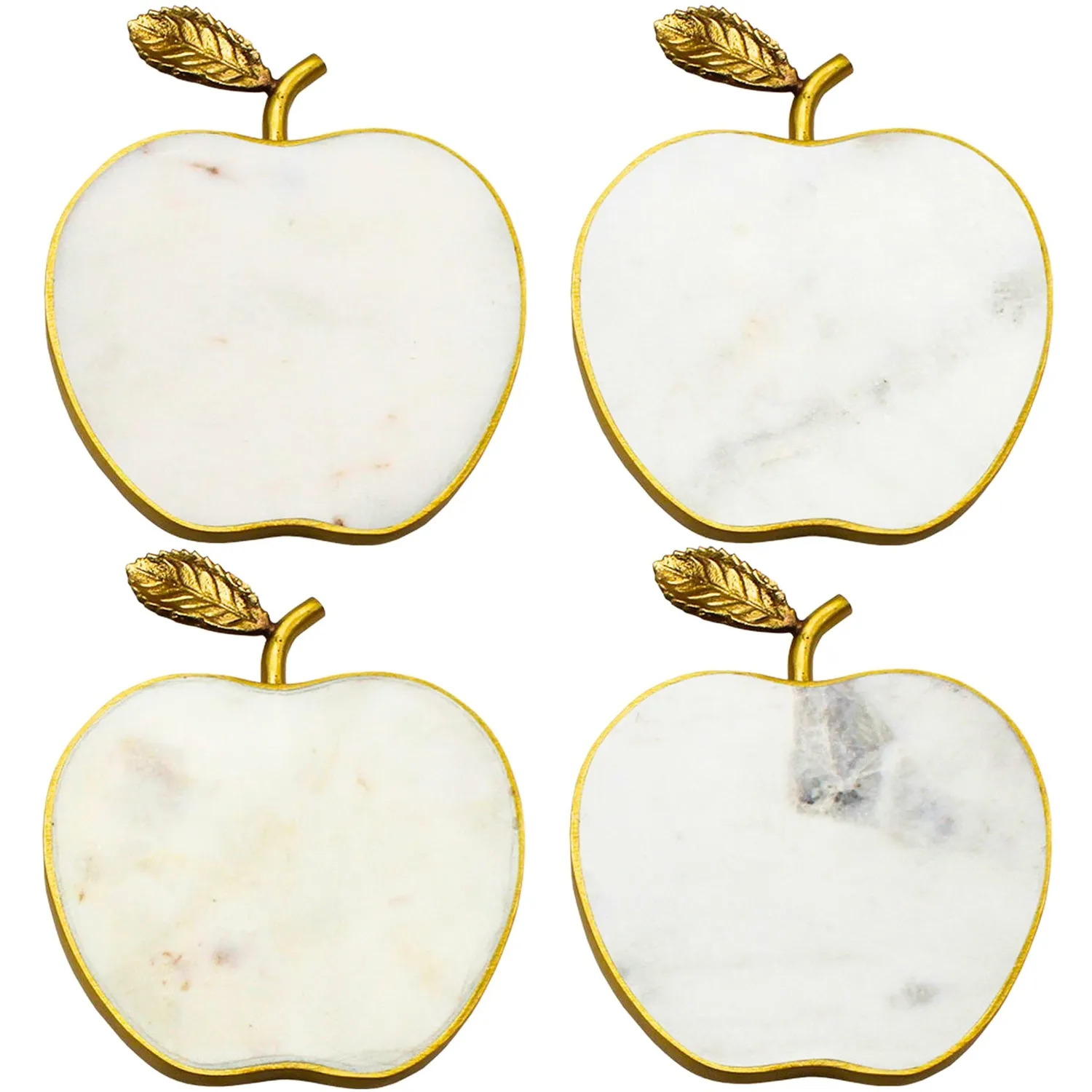 Godinger White Marble Apple bordskånere hvid marmor
