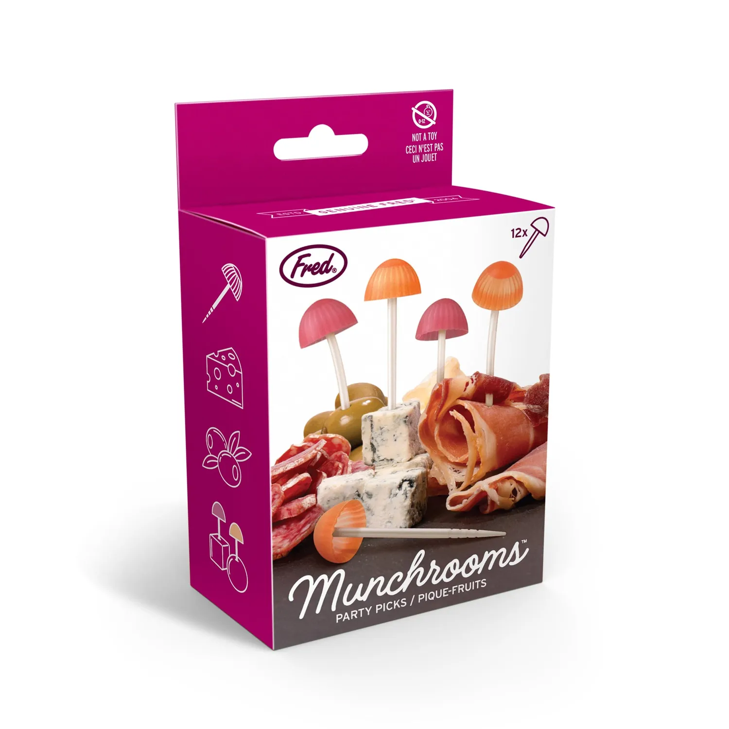 Fred Munchrooms cocktailpinde svampe 12-pak genbrug