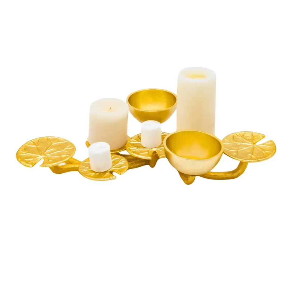 Godinger Lily Pad Centerpiece serveringsstand guld