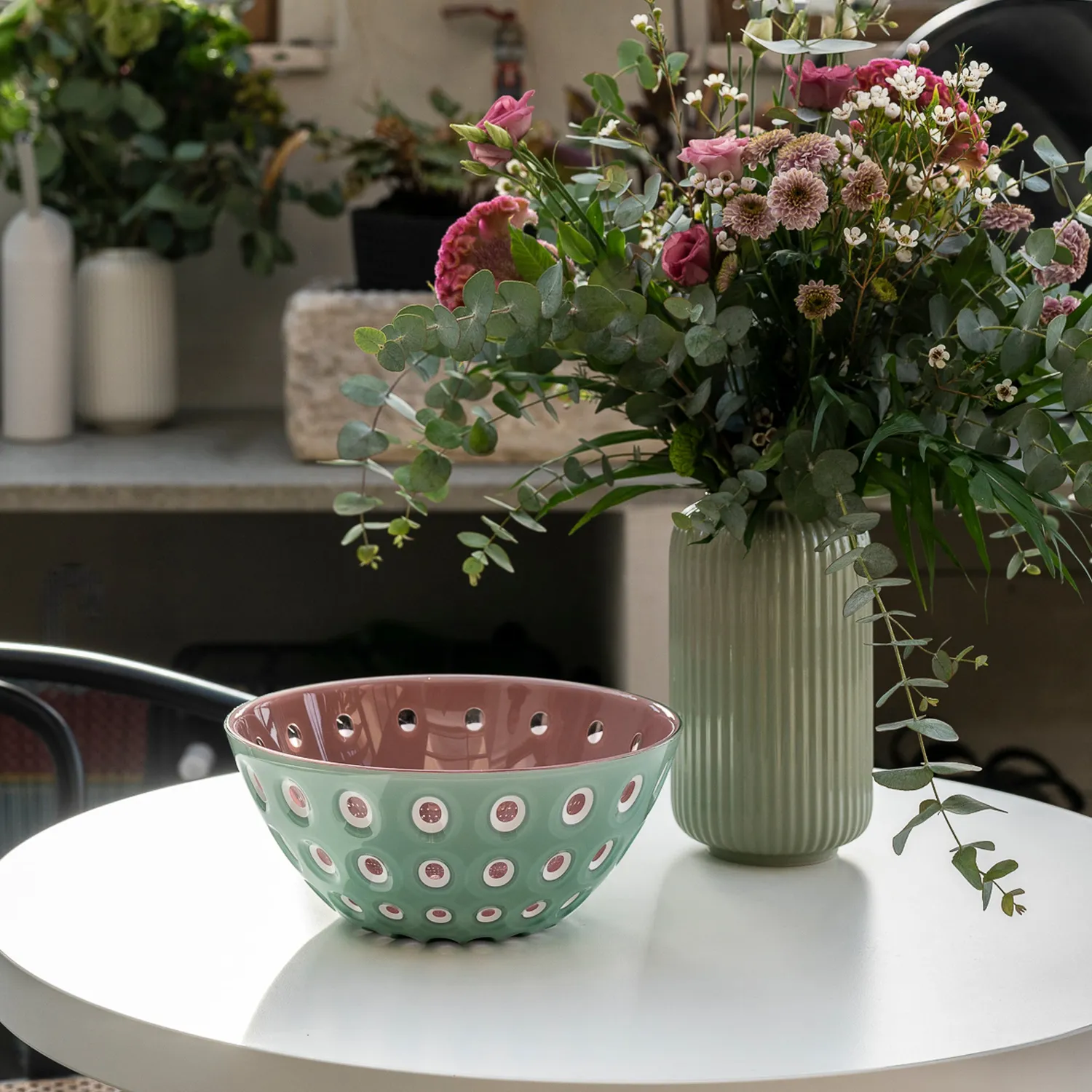 Guzzini Le Murrine skål Ø25 cm matcha hvid mauve