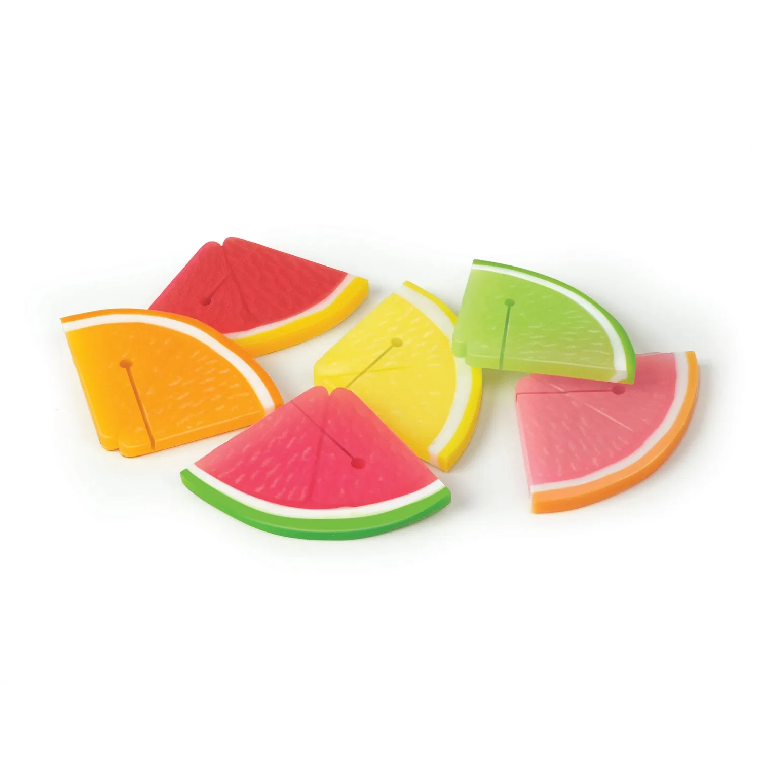 Fred Fruit Cocktail glasmarkører citrus 6 stk. silikone