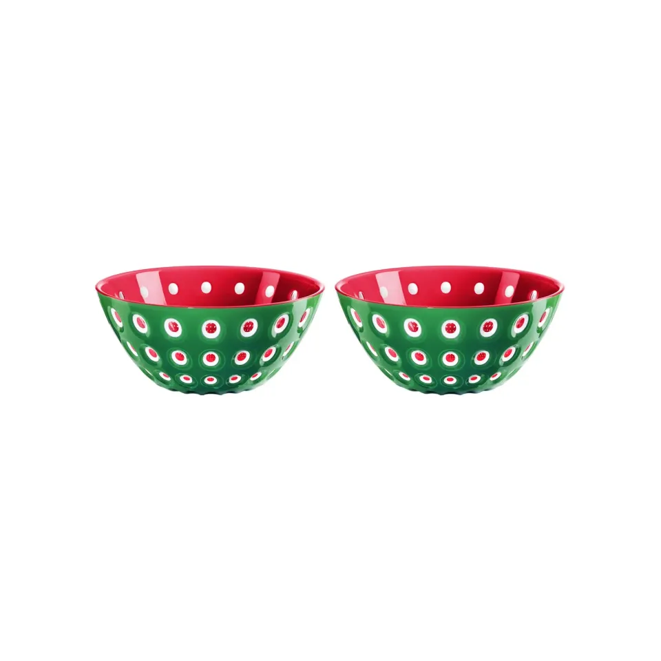 Guzzini Le Murrine skål Ø12 cm 2 stk rød/grøn