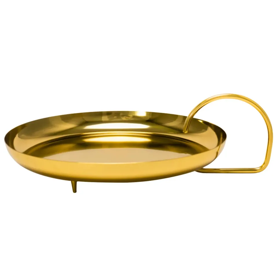 Godinger Calder serveringsbakke serveringsfad guld stål