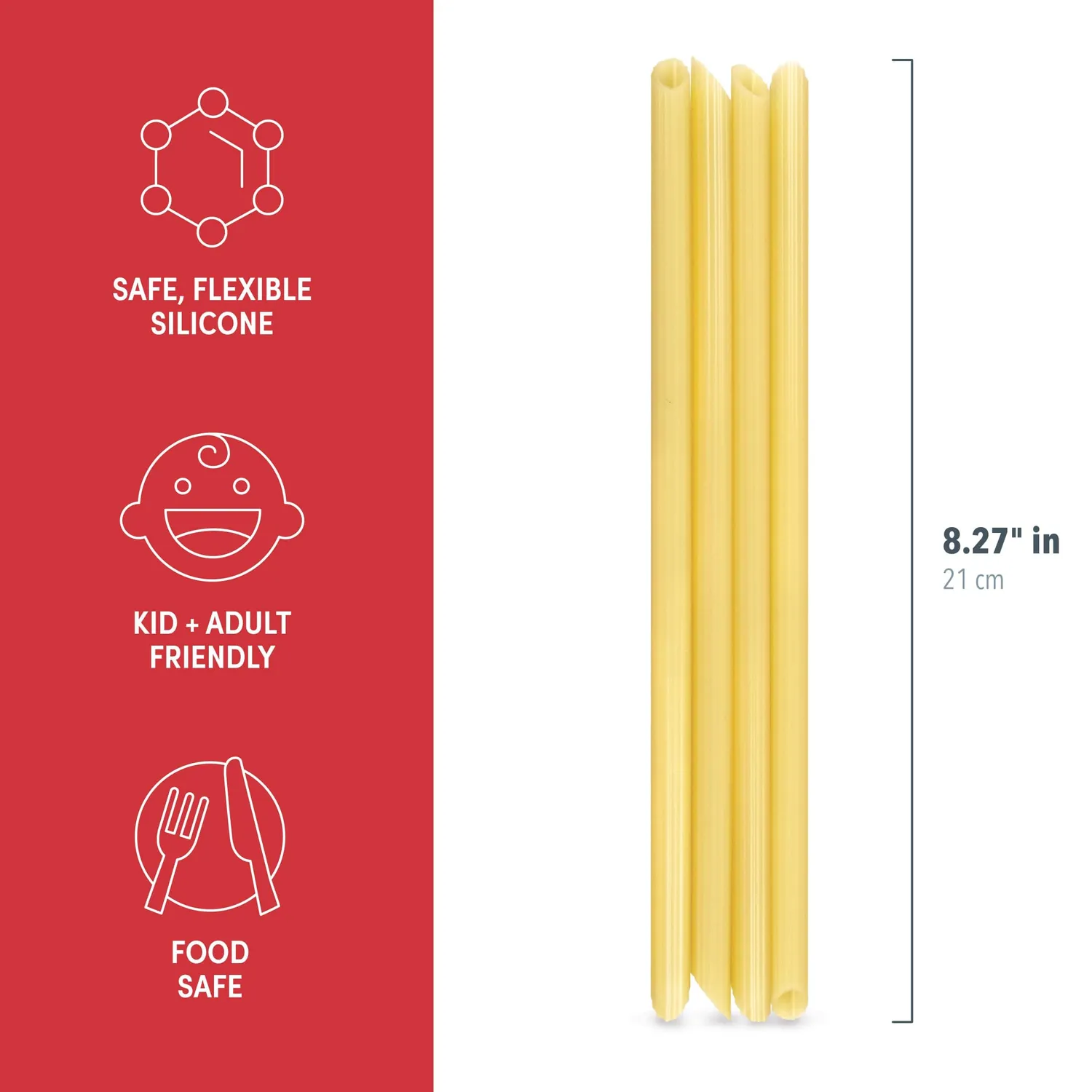 Fred Impastas sugerør silikone 4 stk pasta