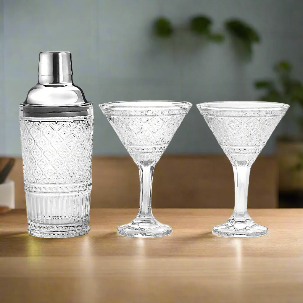 Godinger Claro cocktailshaker sæt klart blyfri krystal