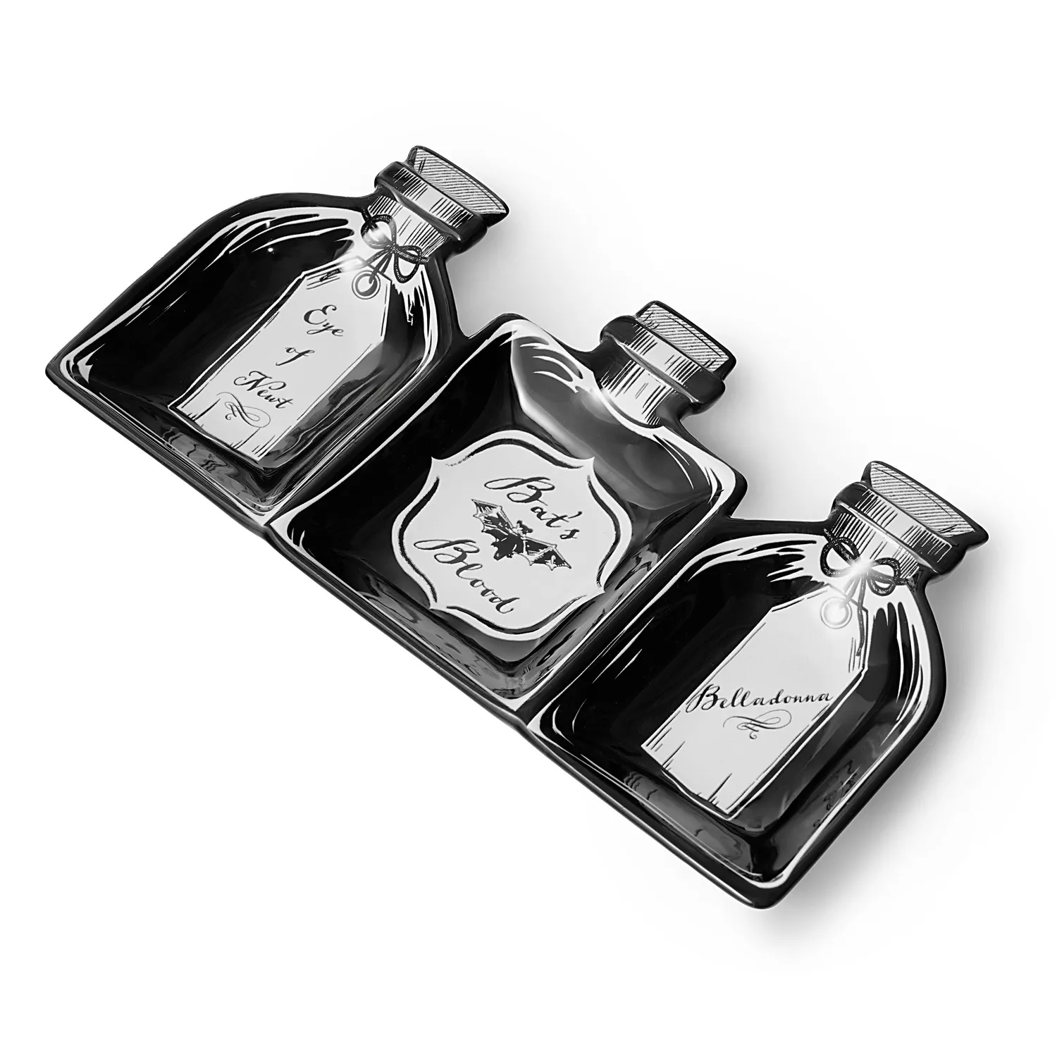 Godinger Hex & Potion serveringsfad sort porcelæn