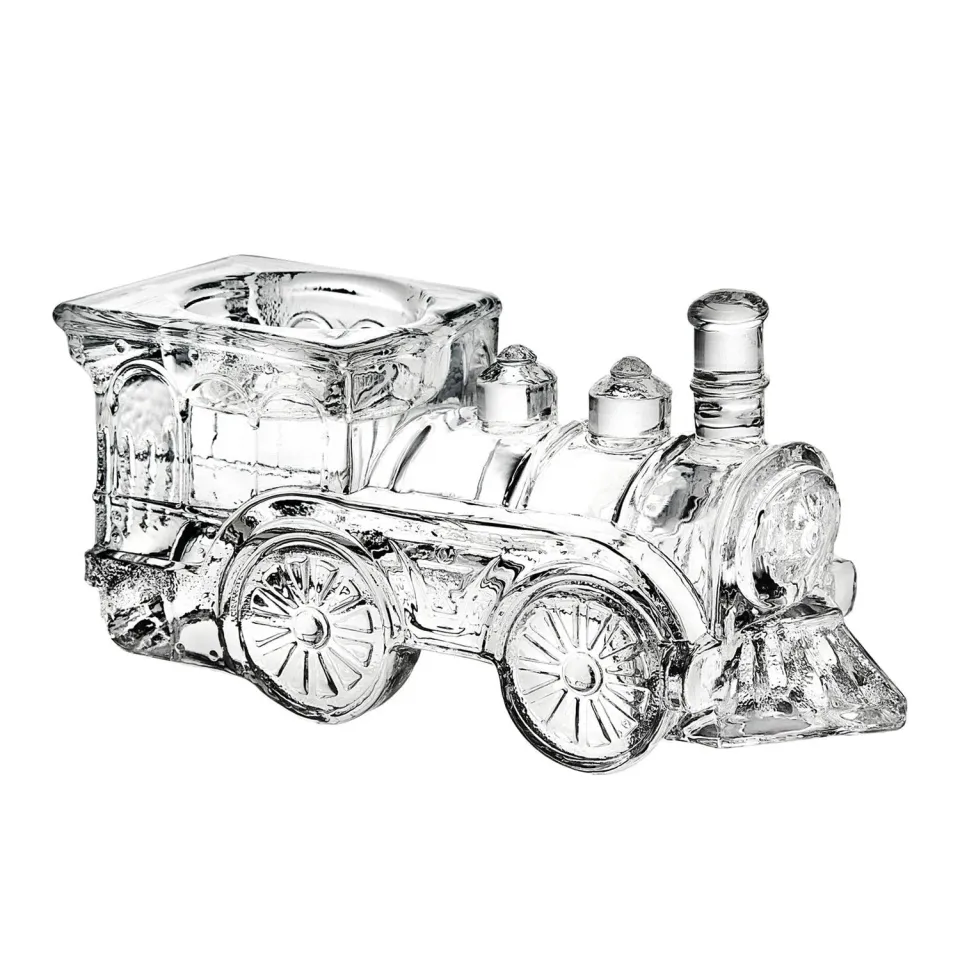 Godinger Train Engine fyrfadsstage klar krystal