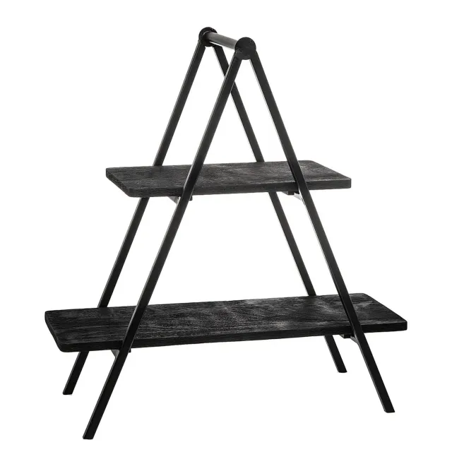 Godinger Ridgewood Black etagere 2 etager akacie