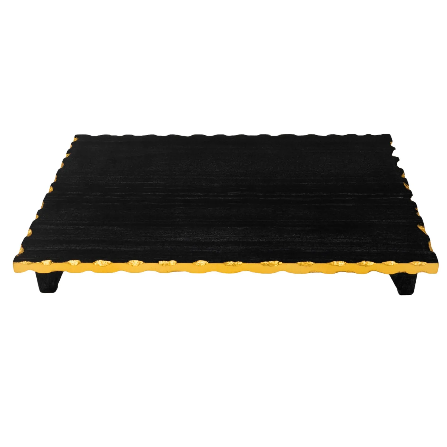 Godinger Lavi Raised Challah Board bræt sort marmor guld