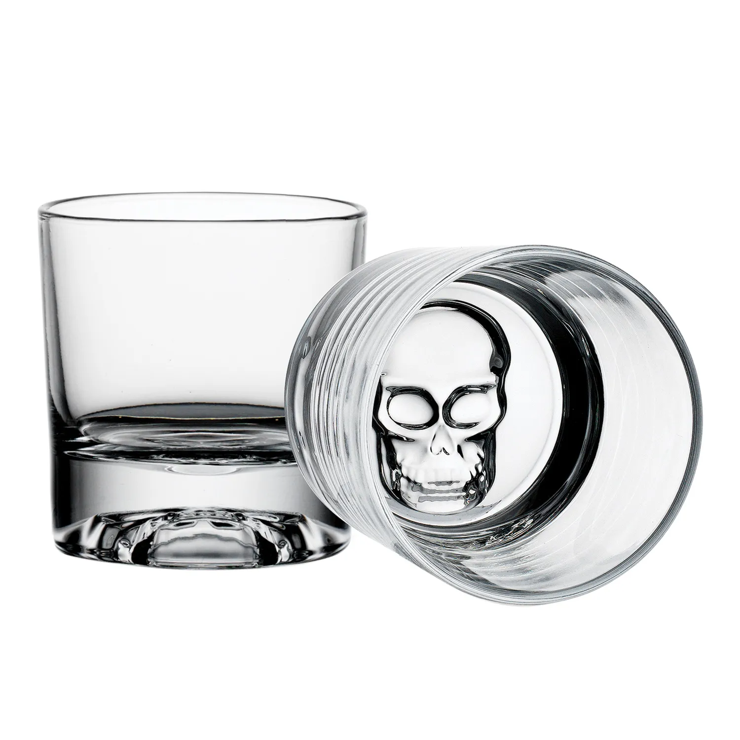 Godinger Skull karaffelsæt med 2 glas 34oz klar krystal