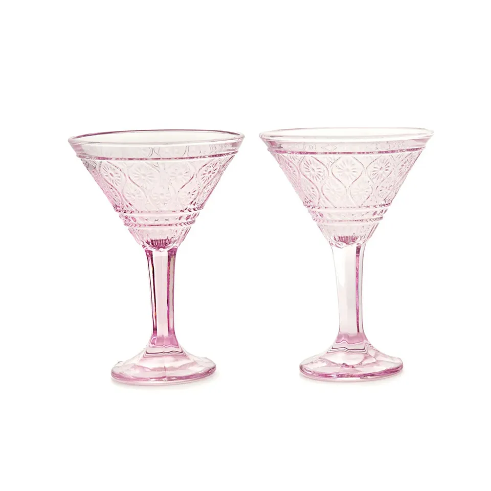 Godinger Claro Pink martini glas sæt lyserød