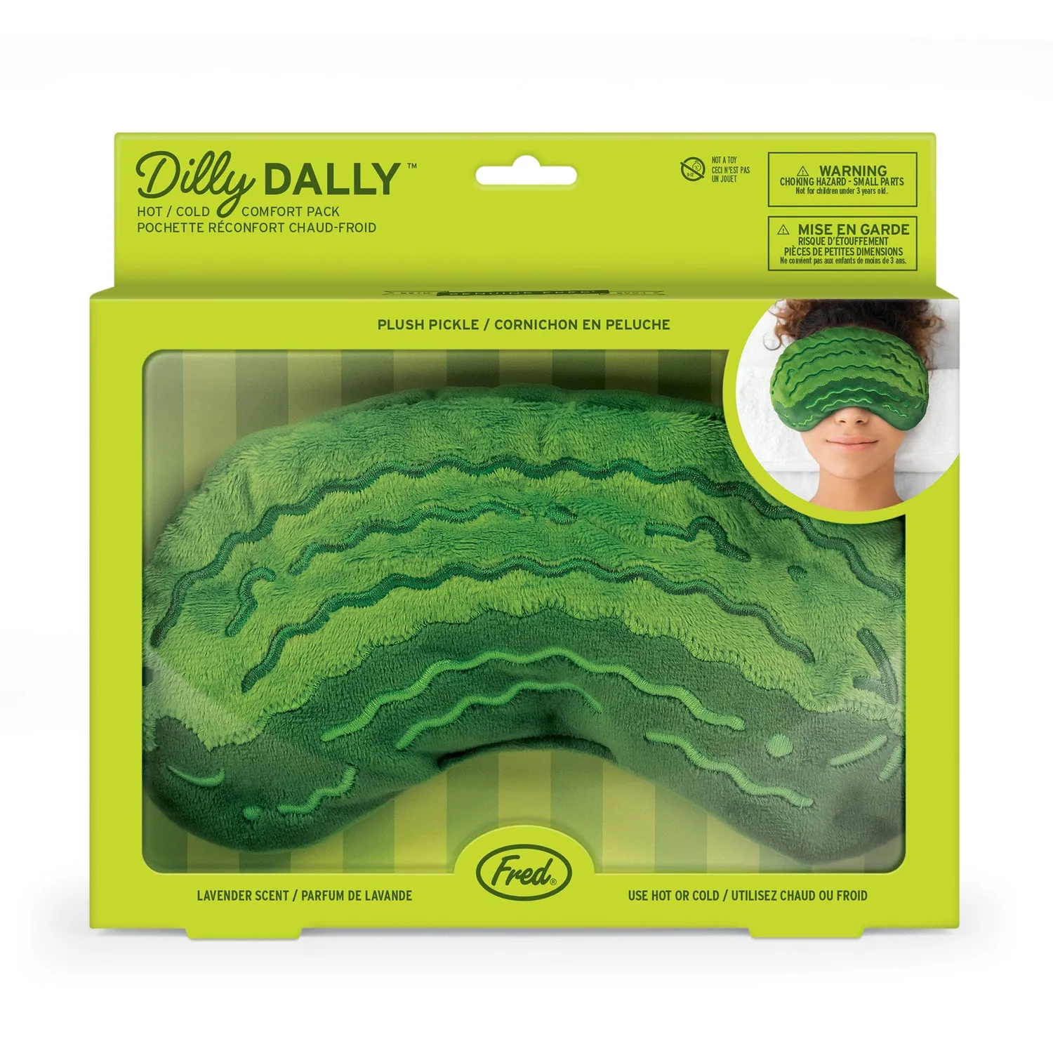 Fred Dilly Dally øjenpude agurk lavendel
