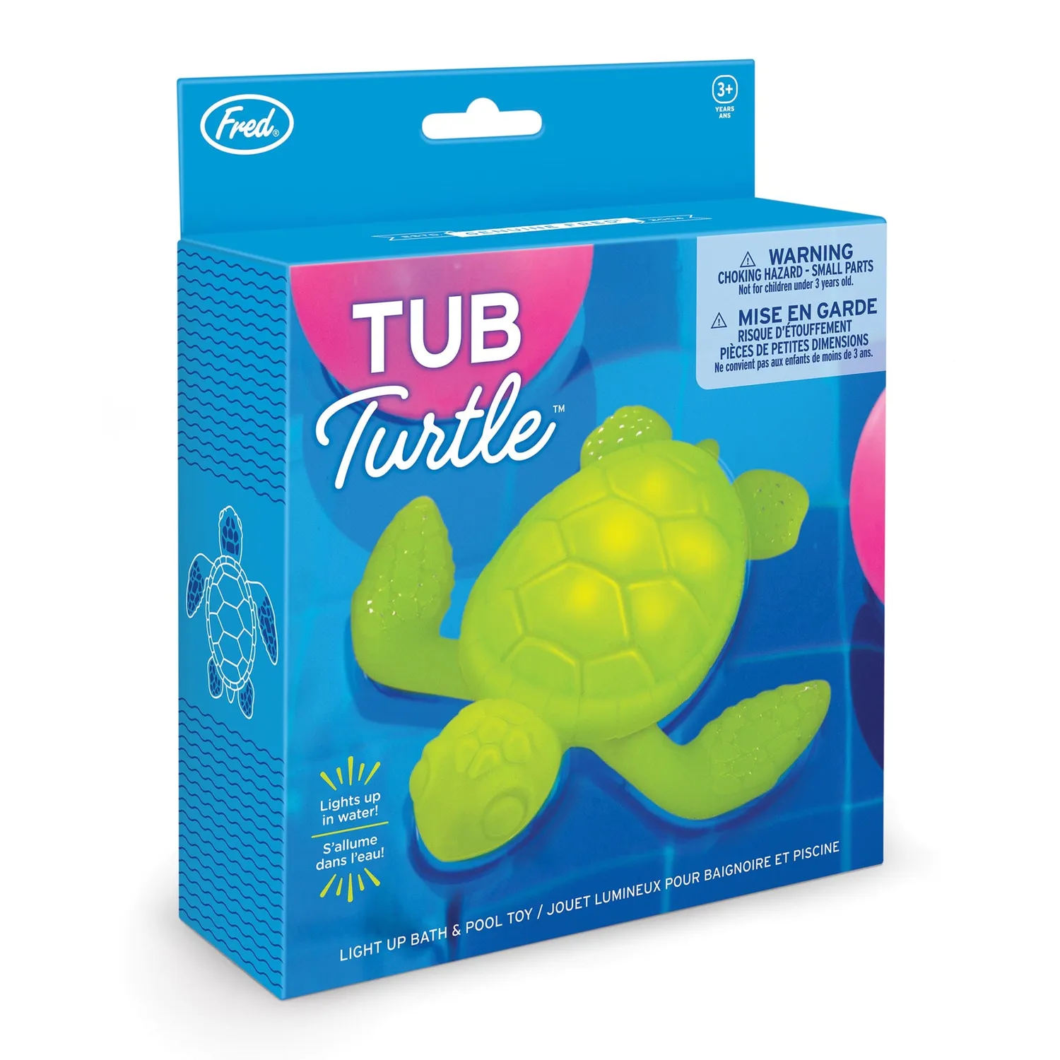 Fred Tub Turtle badelegetøj lysende skildpadde grøn