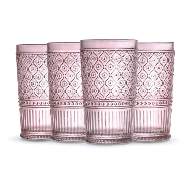 Godinger Claro Highball glas lyserød 4-pak