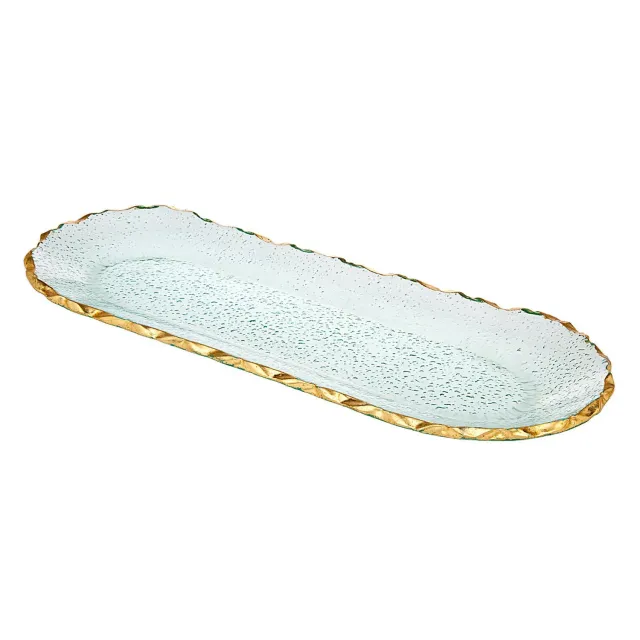 Godinger Harper Gold Edge serveringsfad klar guld 44 cm