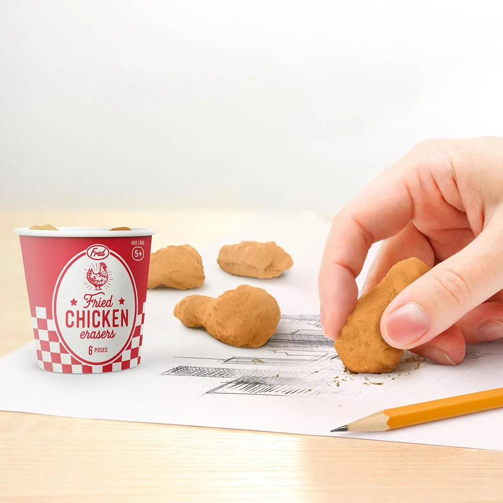 Fred Fried Chicken vingeskål viskelæder 6-pak sjov