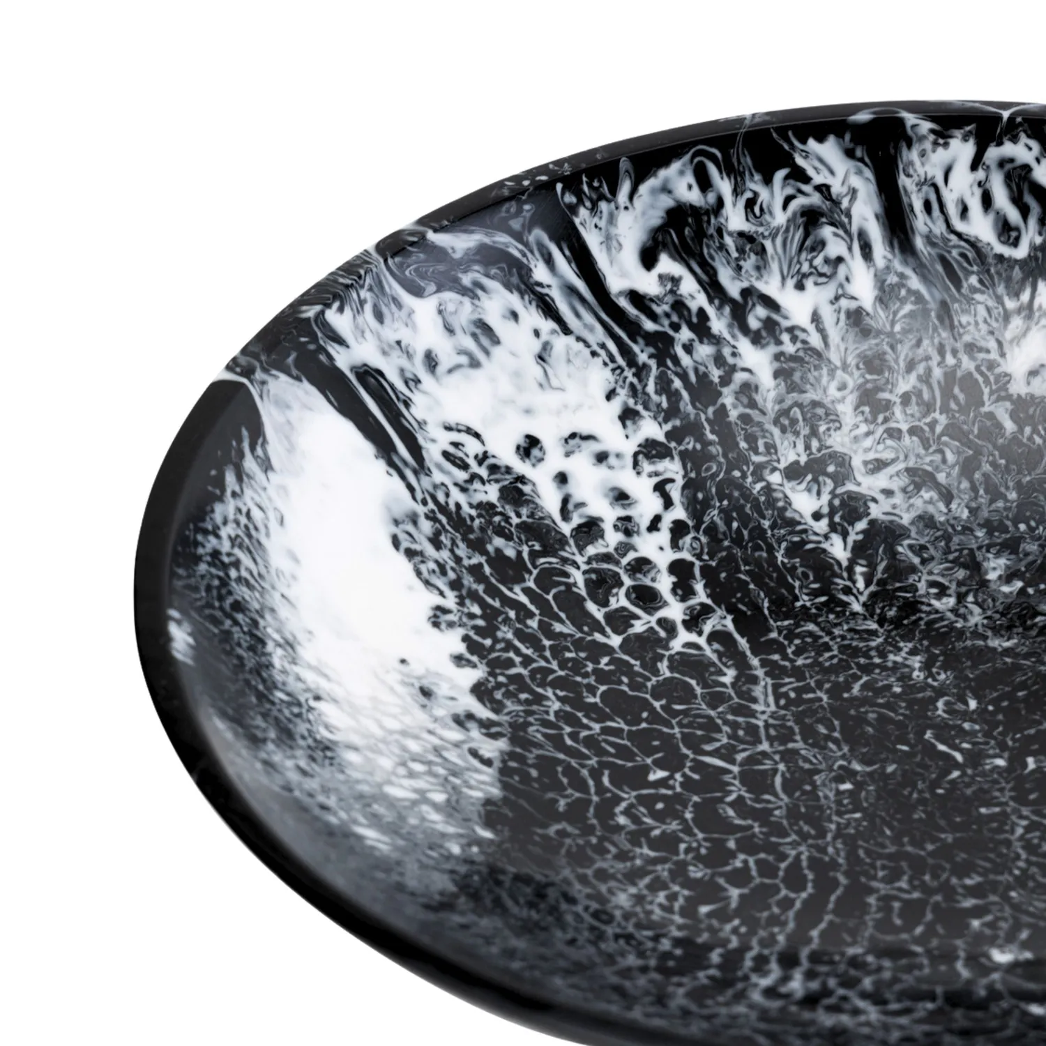 Godinger Lucente frugtskal sort hvid resin