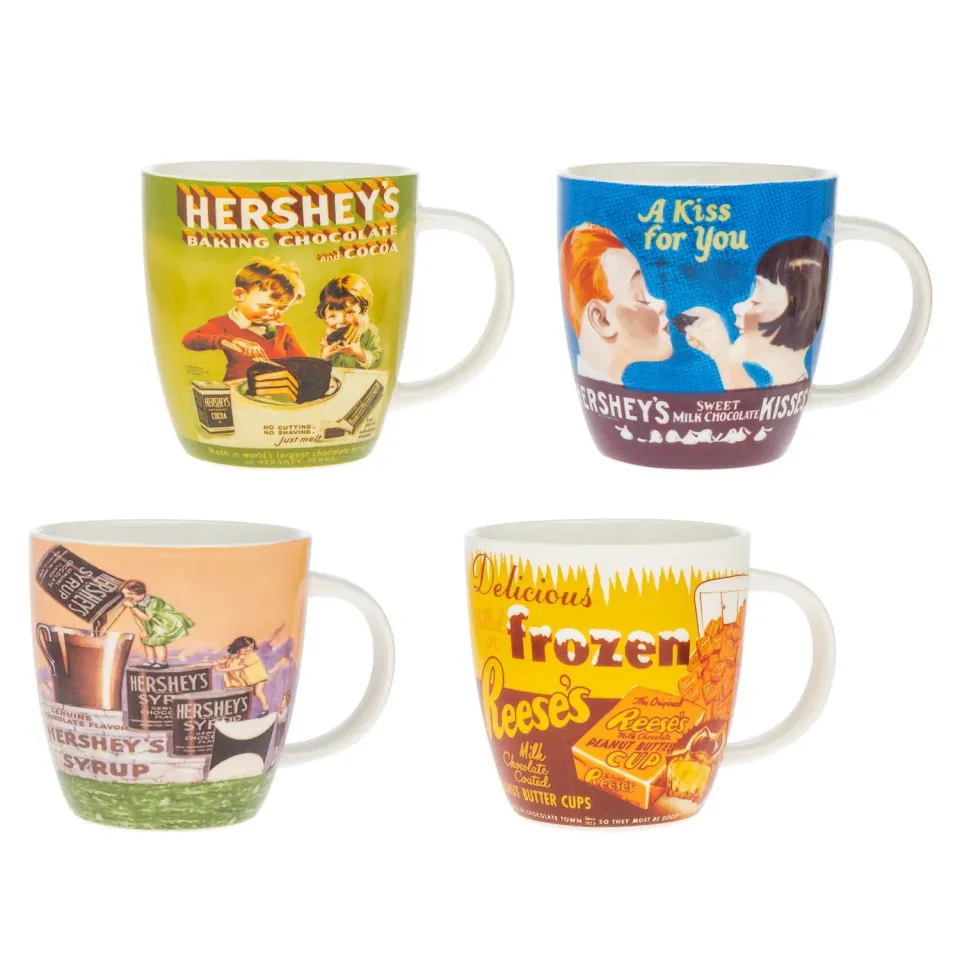 Godinger Hershey's Chocolate Vintage krus 4 stk porcelæn