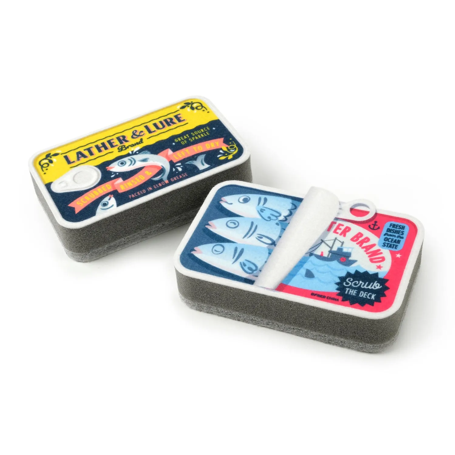 Fred & friends Tidy Tins svampe sardin 2-pak med 3 lag