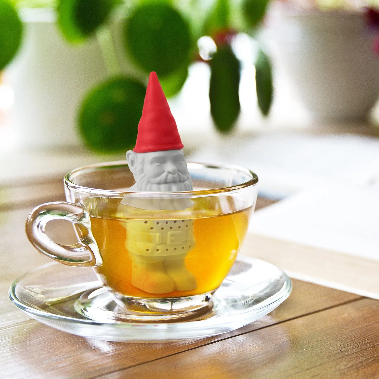 Fred Gnome Brew teinfuser havenisse silikone