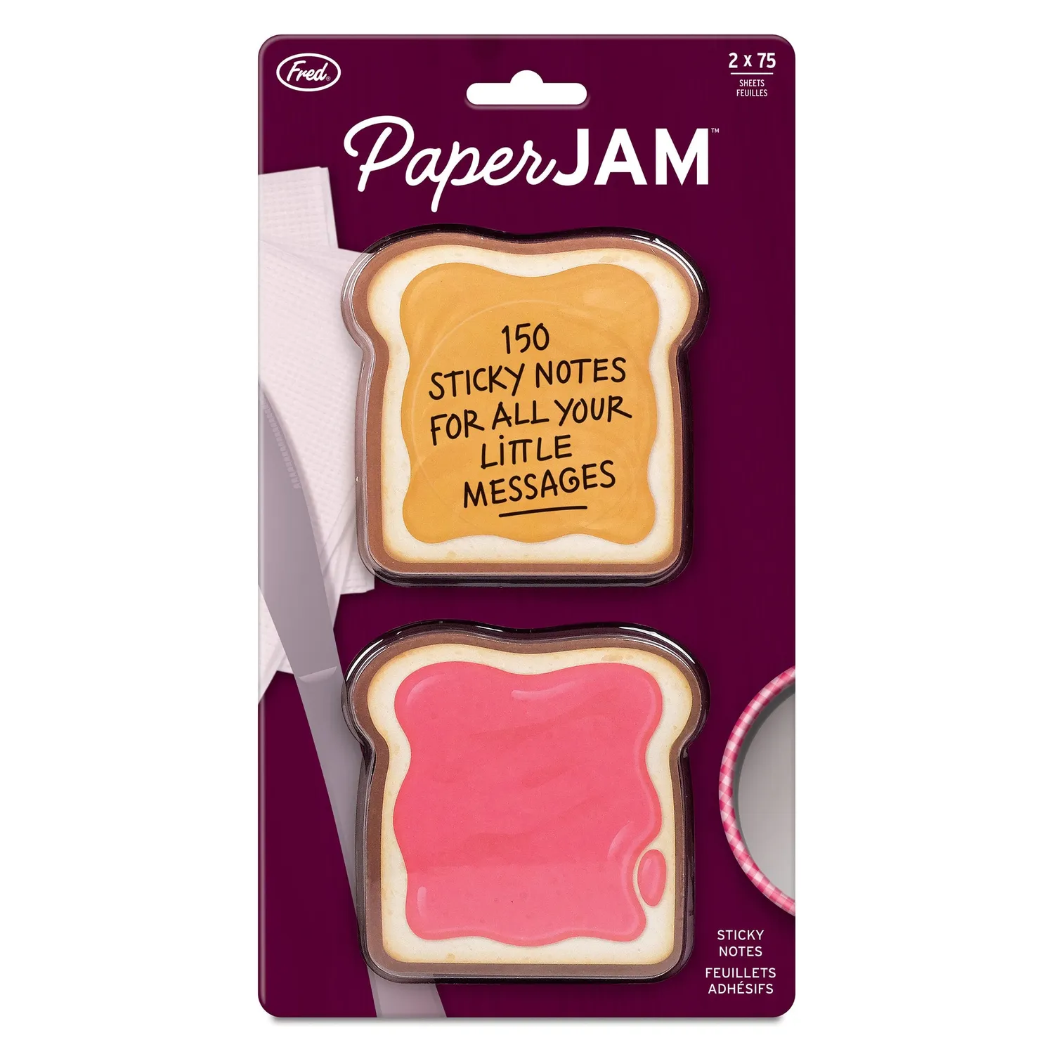 Fred Paper Jam sticky notes 2 blokke PB&J