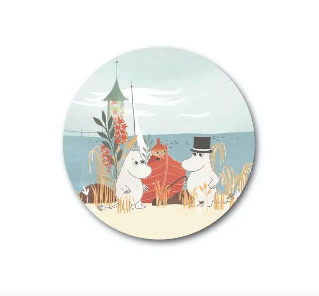 Opto Design Moomin Boat on Beach grydeunderlag Ø21 cm birk