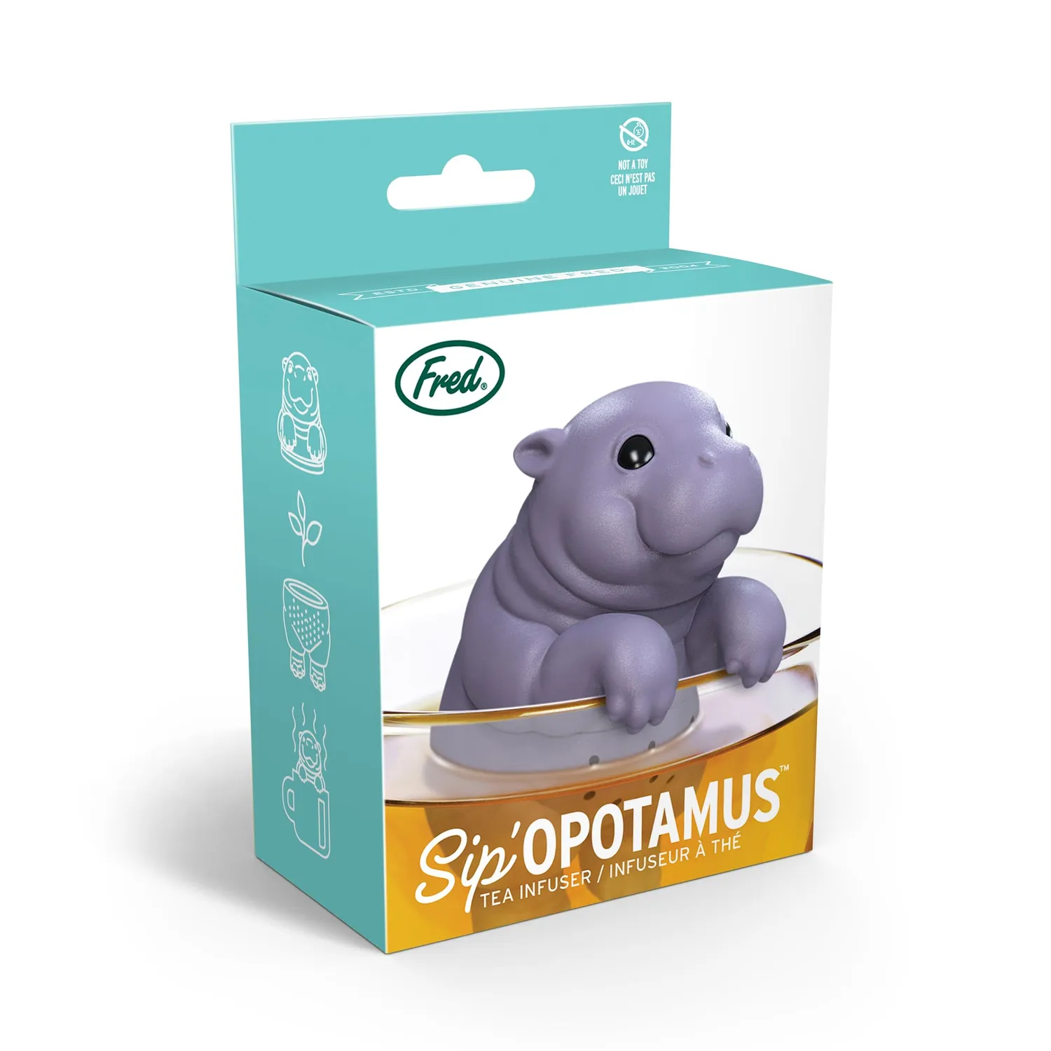 Fred & Friends Sipopotamus flodhest teinfuser silikone