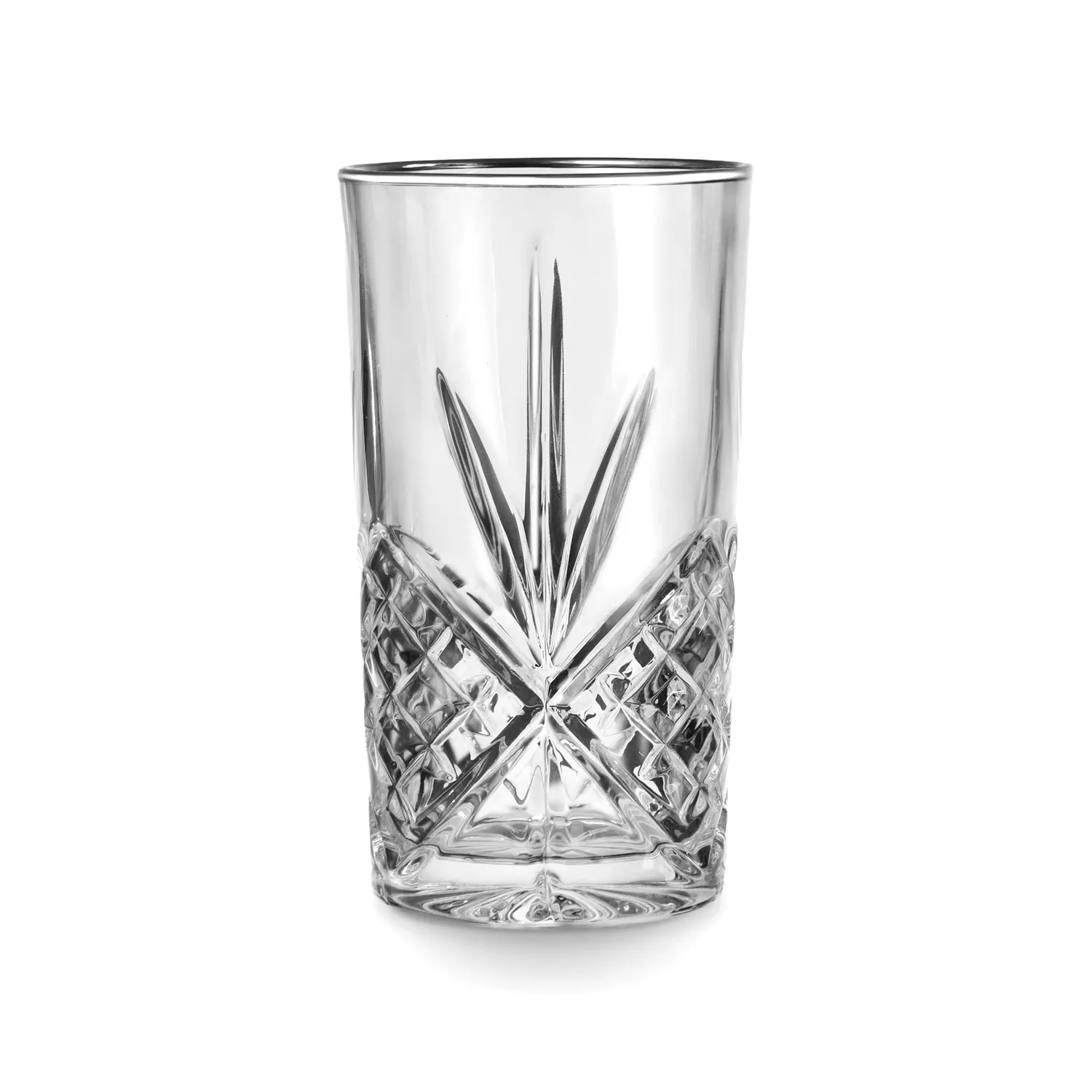 Godinger Dublin Platinum Rim highballglas 4 stk krystal