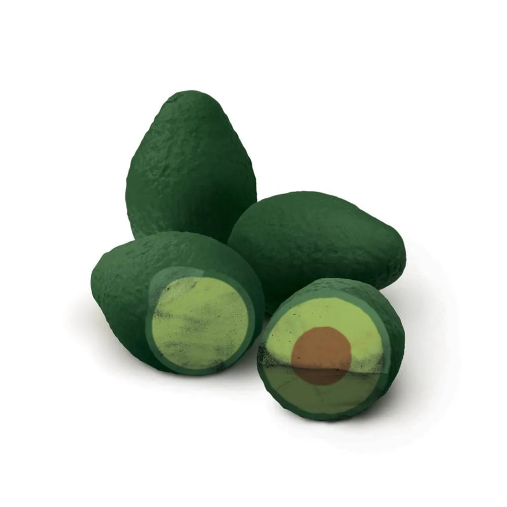 Fred & Friends Avocado viskelæder 4 stk mini