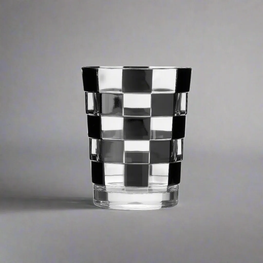 Godinger Black Check tumbler akryl sort