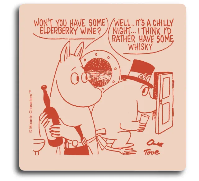 Opto Design Moomin Some Elderberry Wine glasbrik 9x9 cm