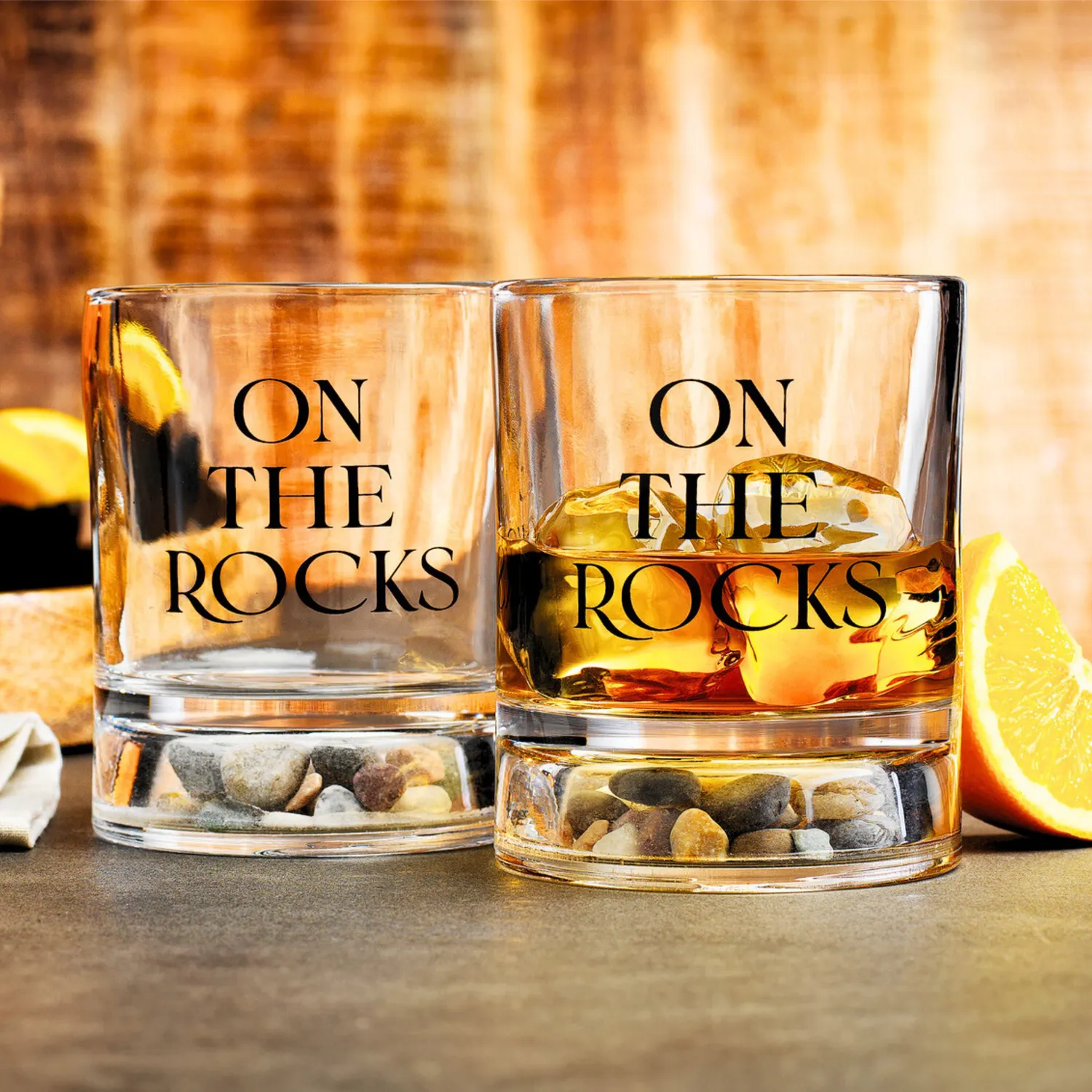 Godinger On The Rocks whiskyglas med sten 10 oz