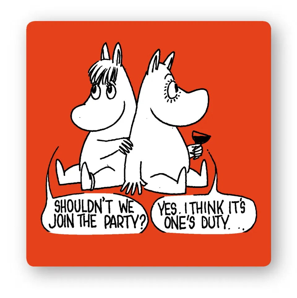 Opto Design Moomin Join the Party bordskåner 9x9 cm