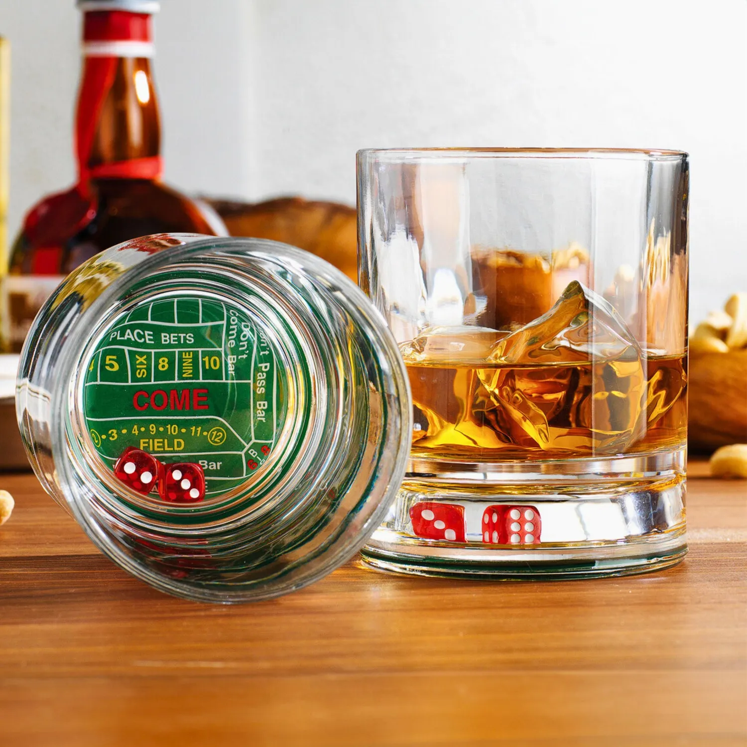 Godinger Craps Shoot whiskyglas 2 stk terninger 10 oz