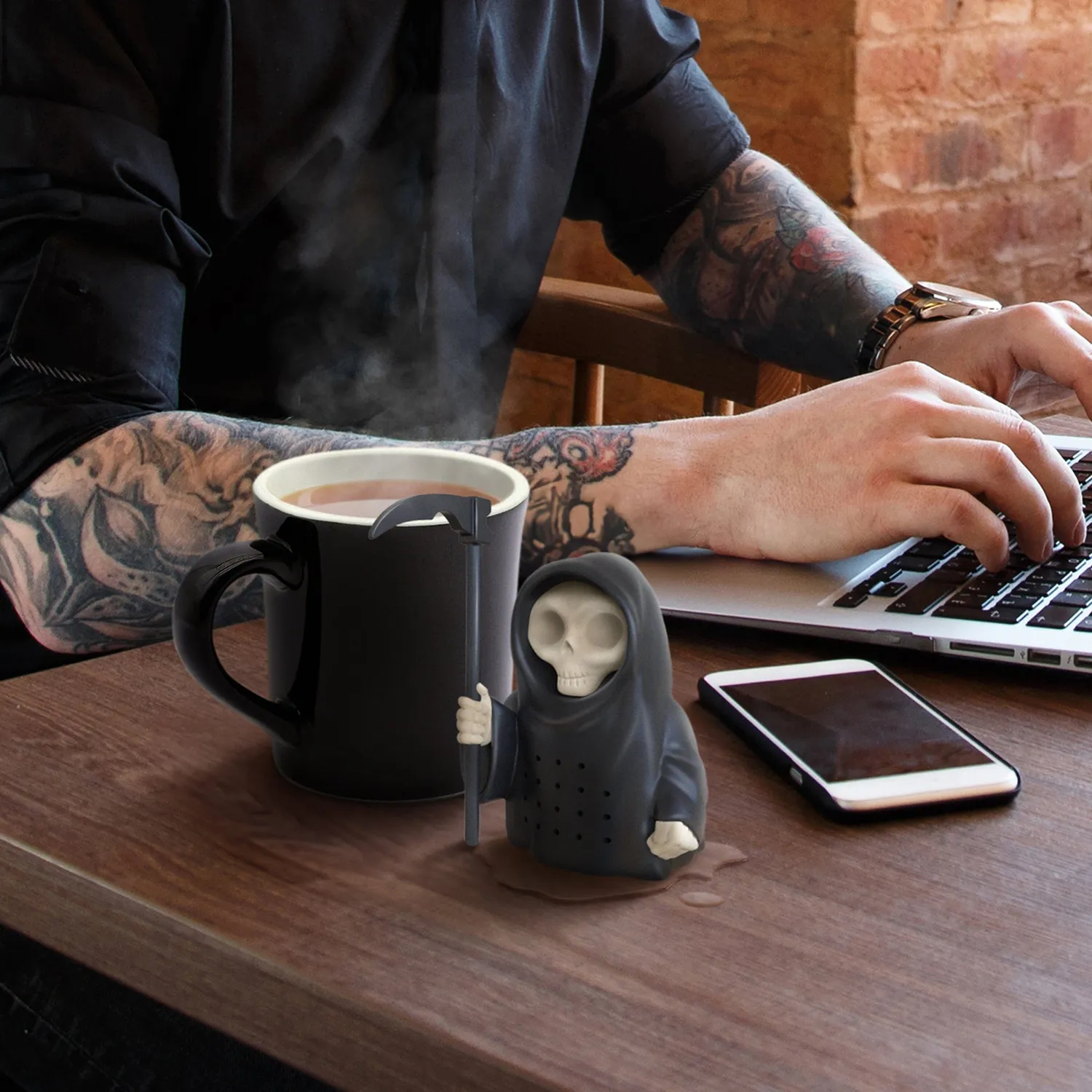 Fred Grim Steeper teinfuser silikone mand med le