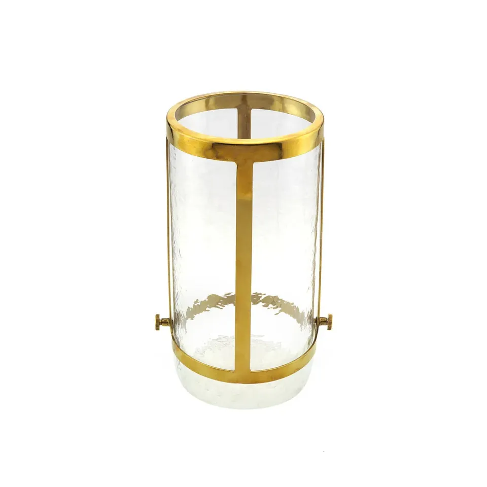 Godinger Chapman vase justerbar guld klart glas