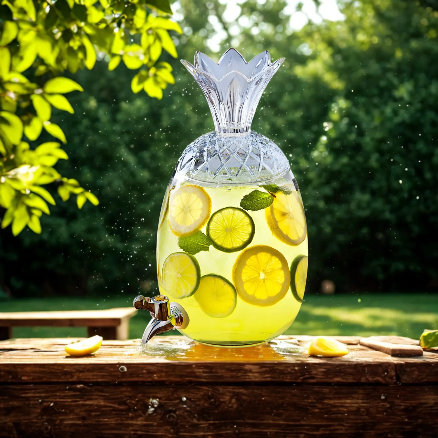 Godinger Pineapple drikkedispenser krystal 3,8 l