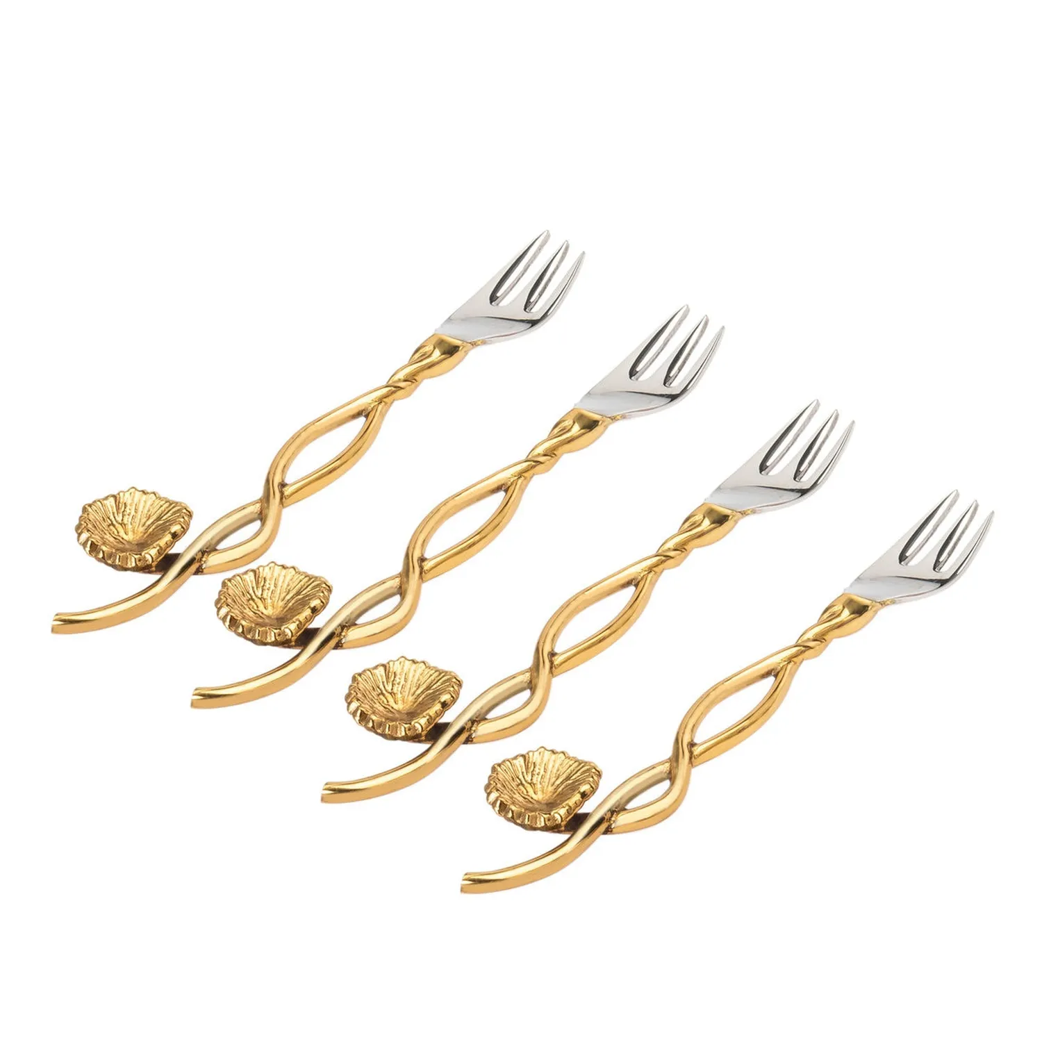 Godinger Mayfair dessertgafler guld rustfrit stål