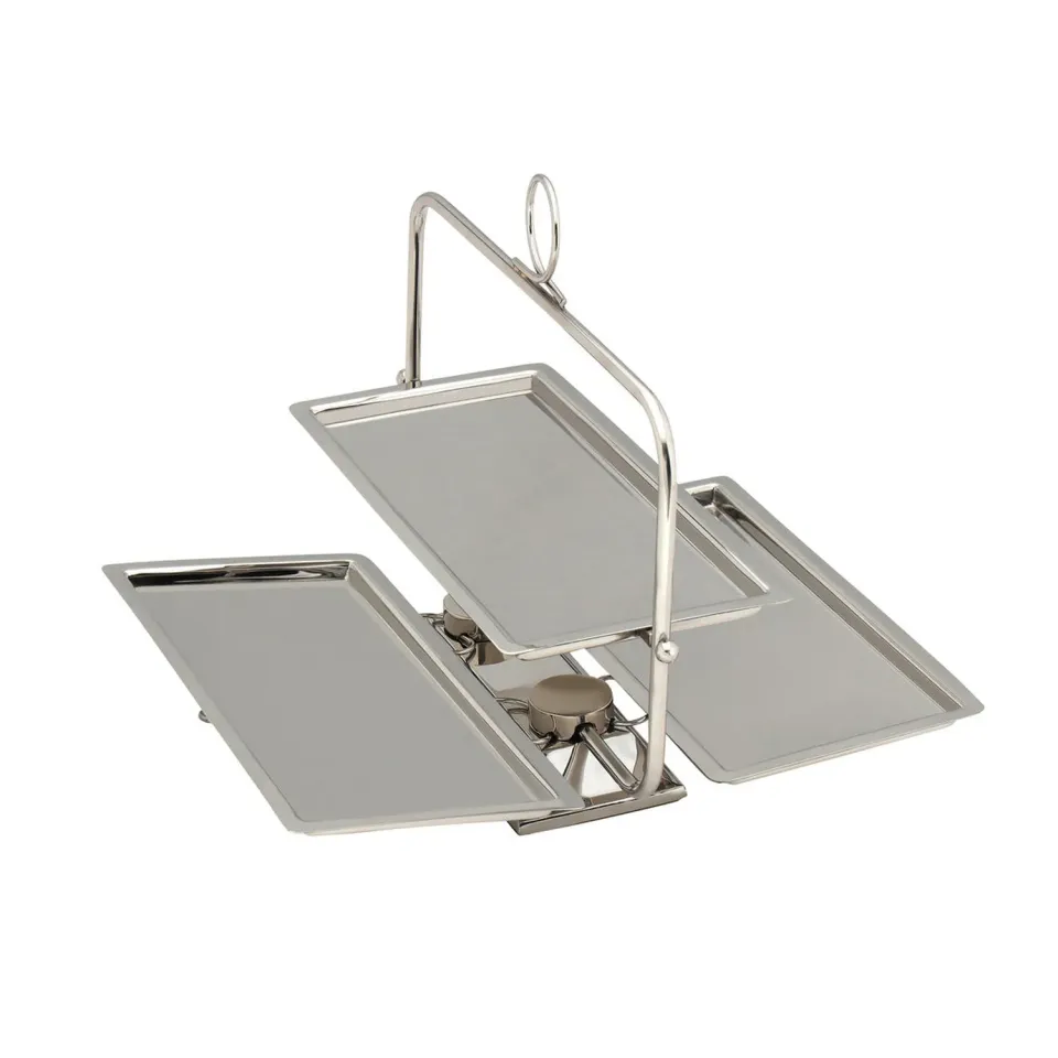 Godinger Rectangle serveringsstativ 2 etager stål