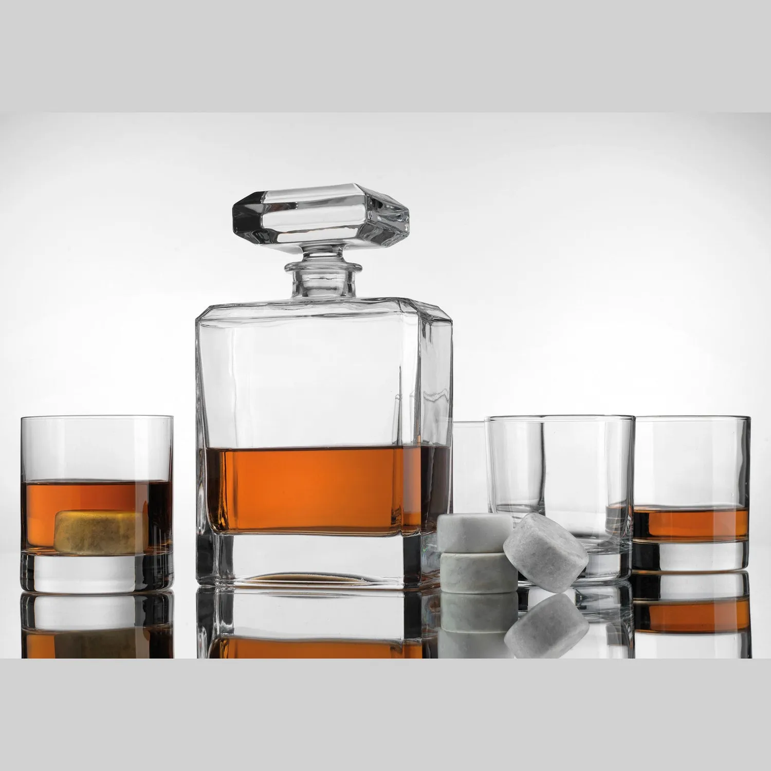 Godinger Chateau whiskeykaraffelsæt 9 dele krystal