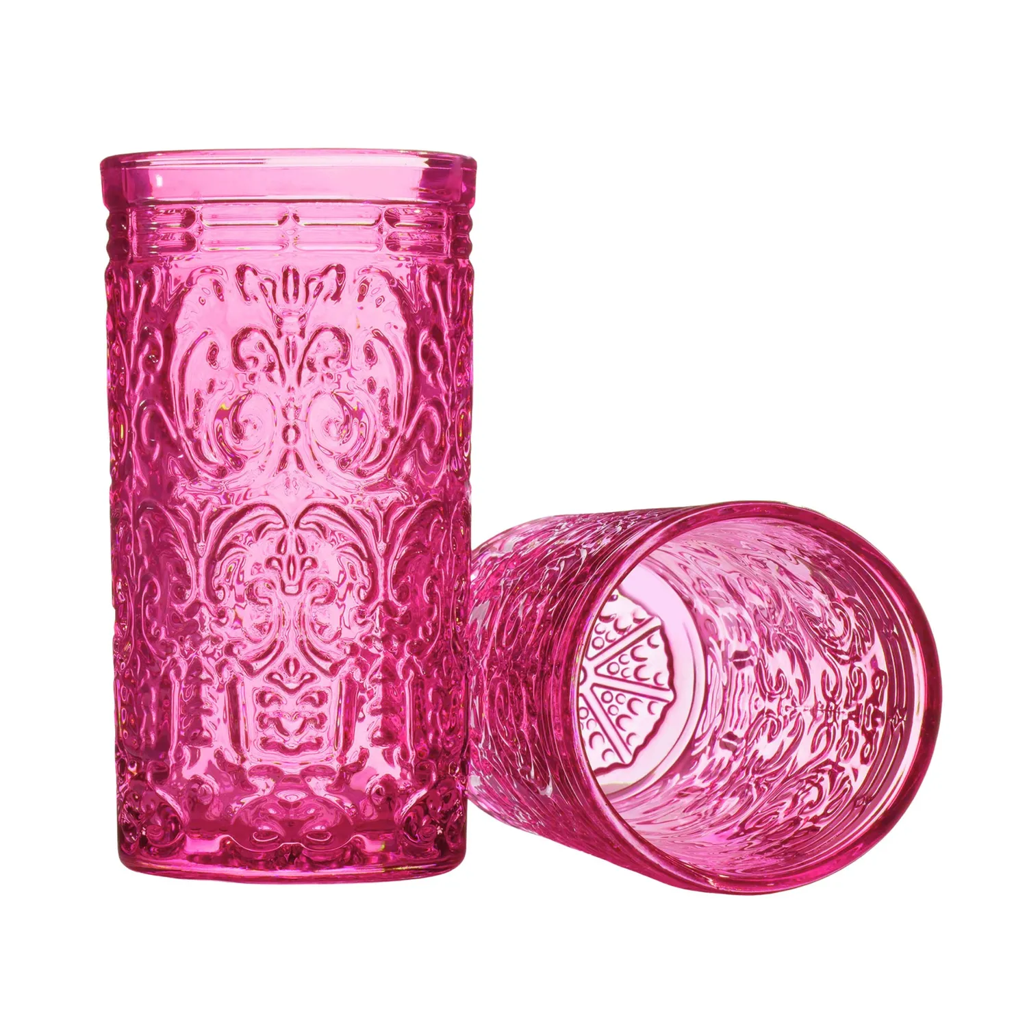 Godinger Jax highball glas 4 stk hot pink