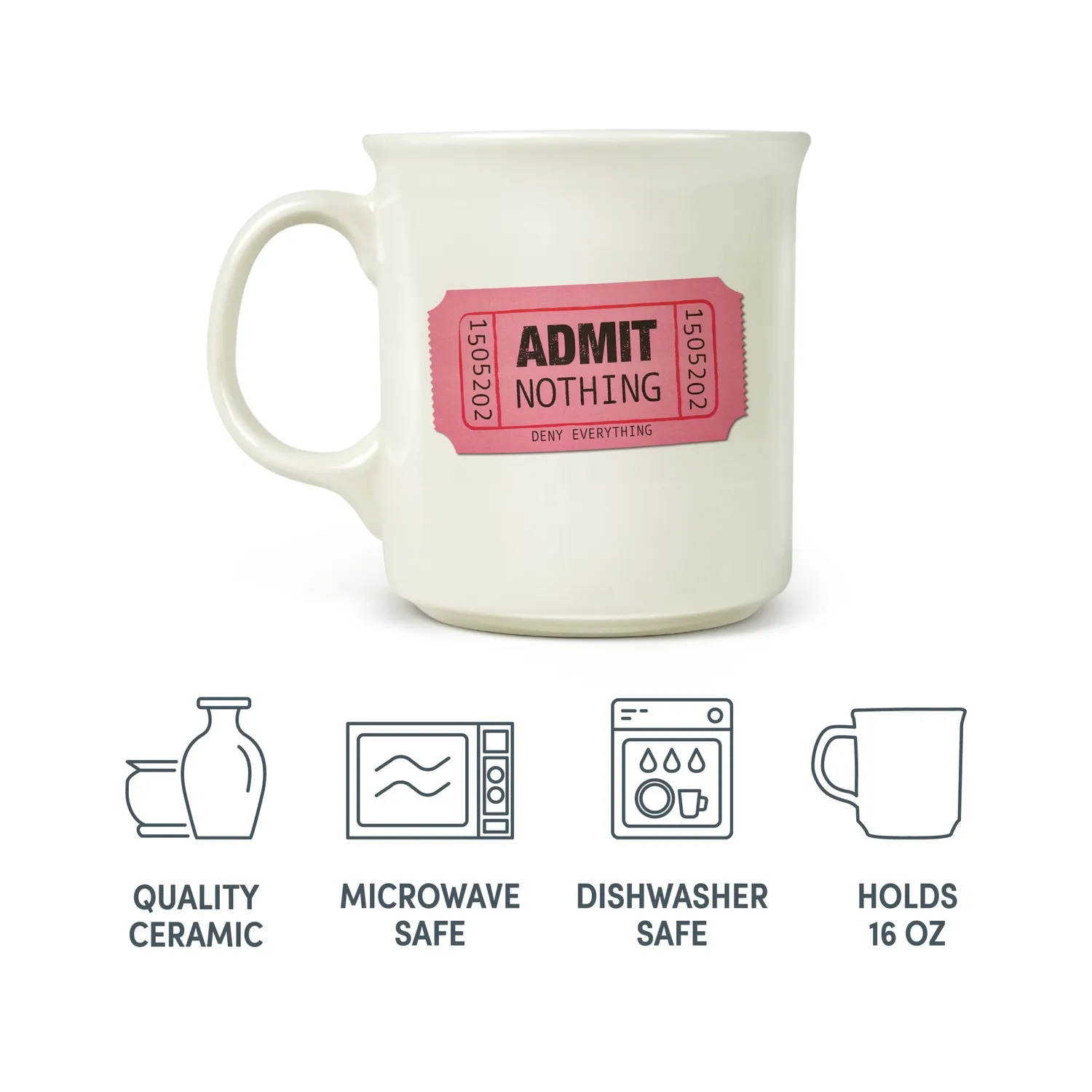 Fred Say Anything Admit Nothing krus 473 ml lyserød