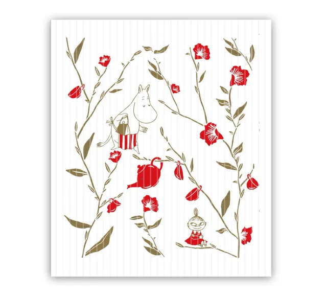 Opto Design Moomin Teaparty Flower karklud blomstret komposterbar