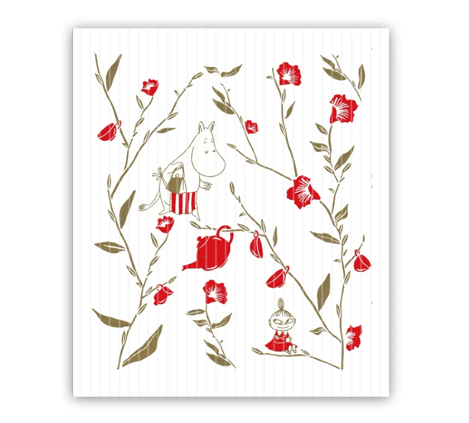 Opto Design Moomin Teaparty Flower karklud blomstret komposterbar