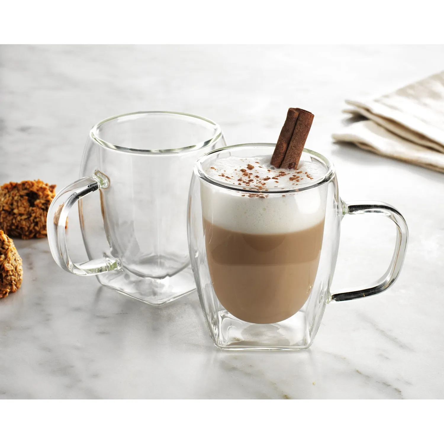 Godinger Contessa cappuccino termoglas 2 stk klar 7oz