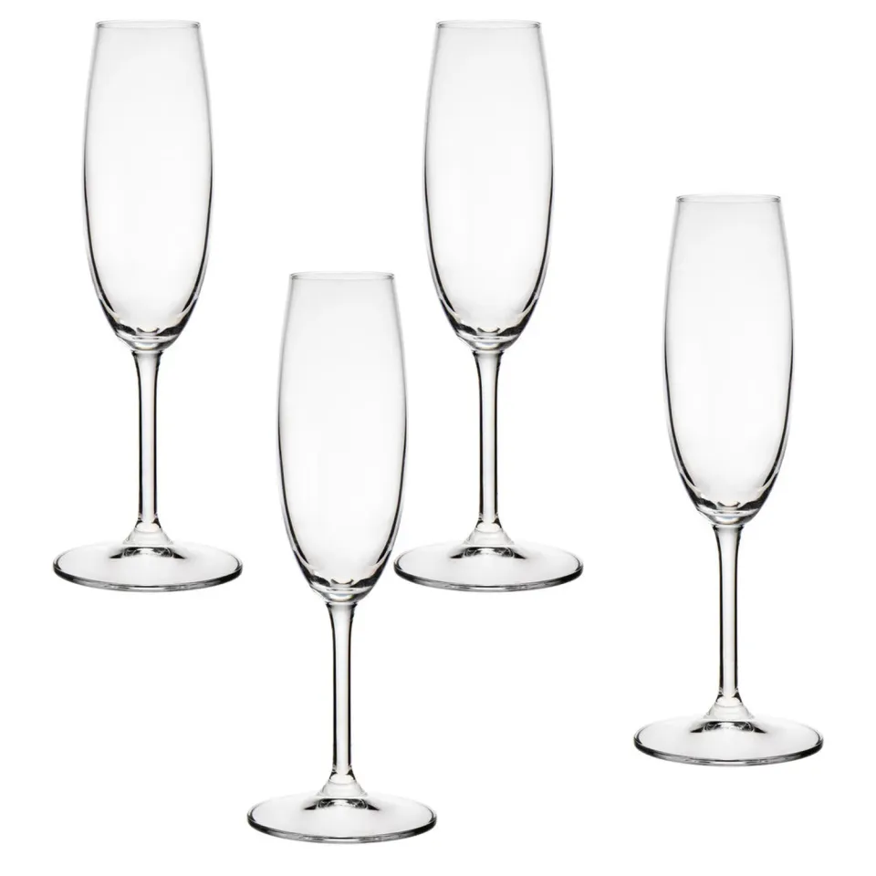 Godinger Meridian champagneglas sæt 4 stk klar krystal
