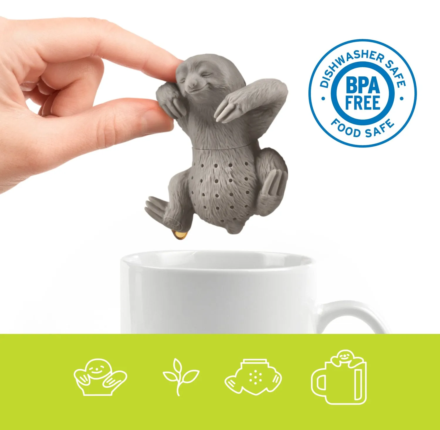 Fred & Friends Slow Brew dovendyr teinfuser silikone