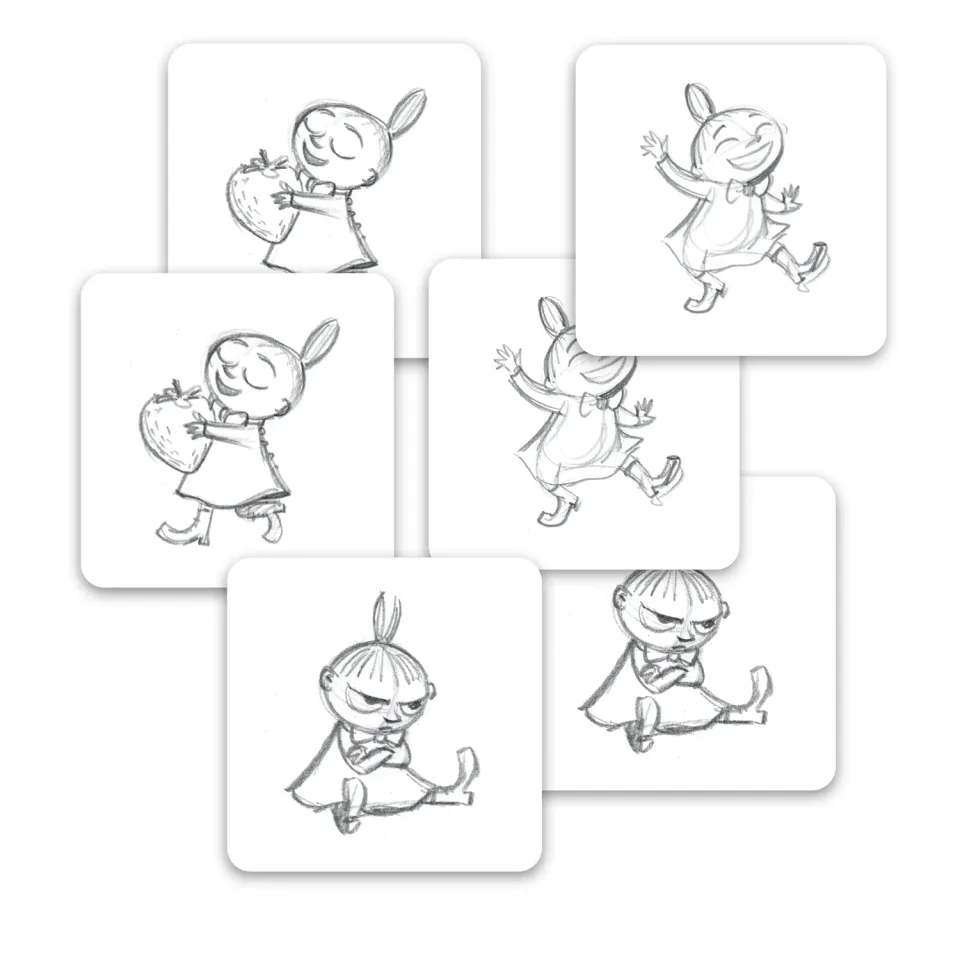 Opto Design Moomin Lille My bordskånere 6 stk 9 cm