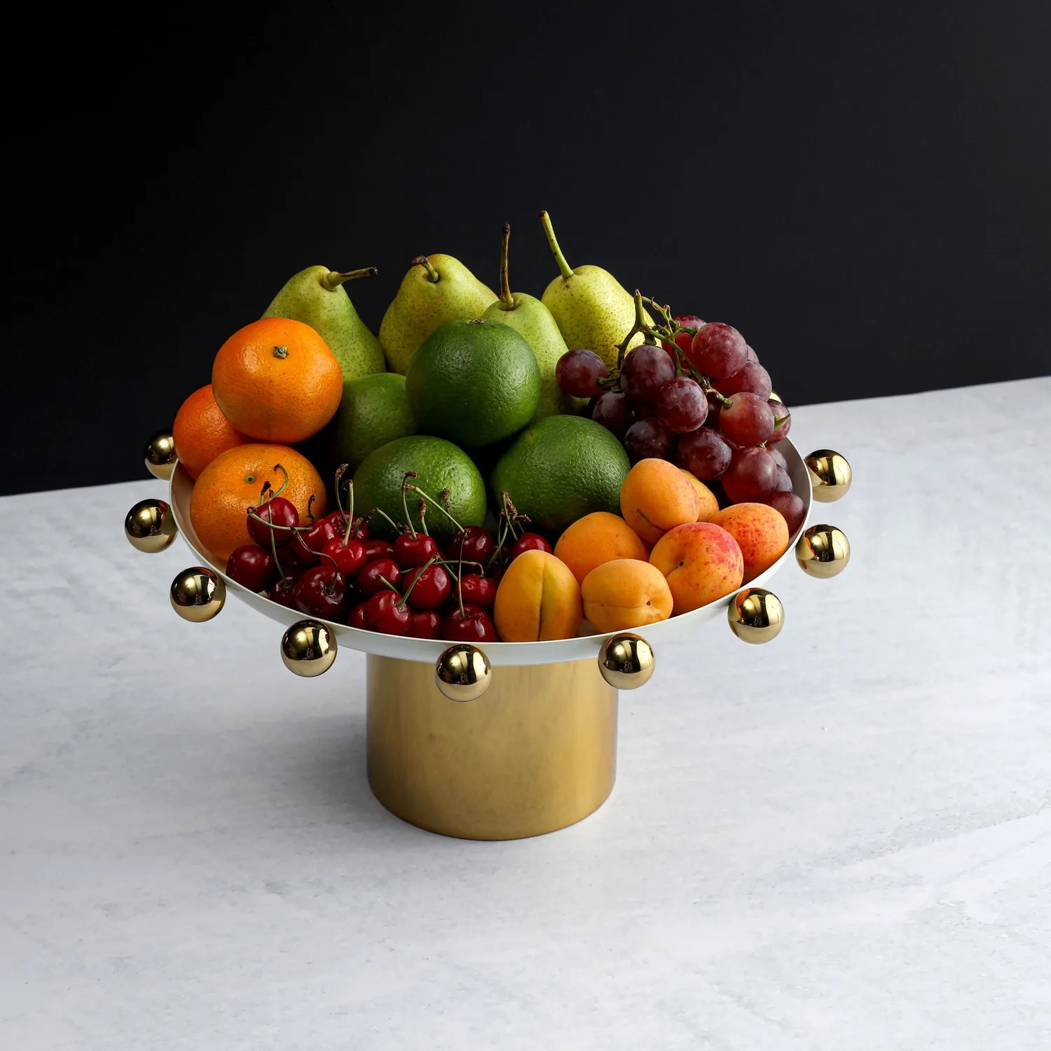 Godinger Temari White Gold kagestand hvid guld
