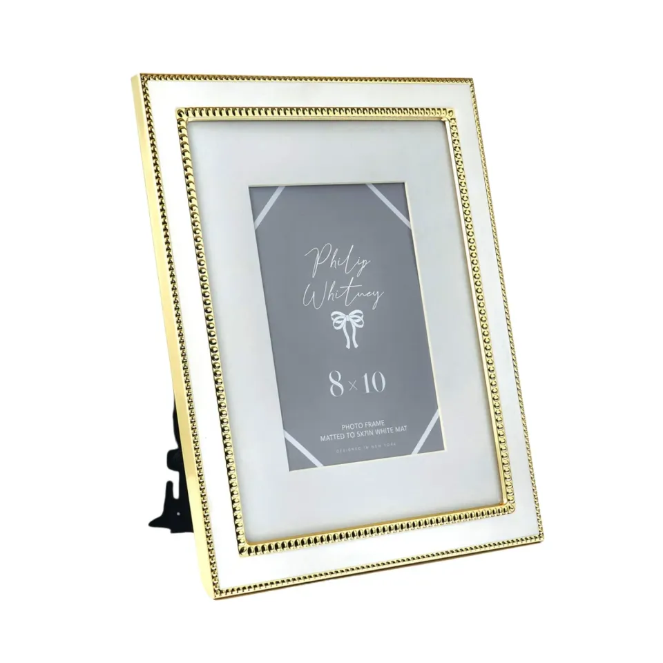 Godinger Bellamina billedramme 8x10 hvid guld